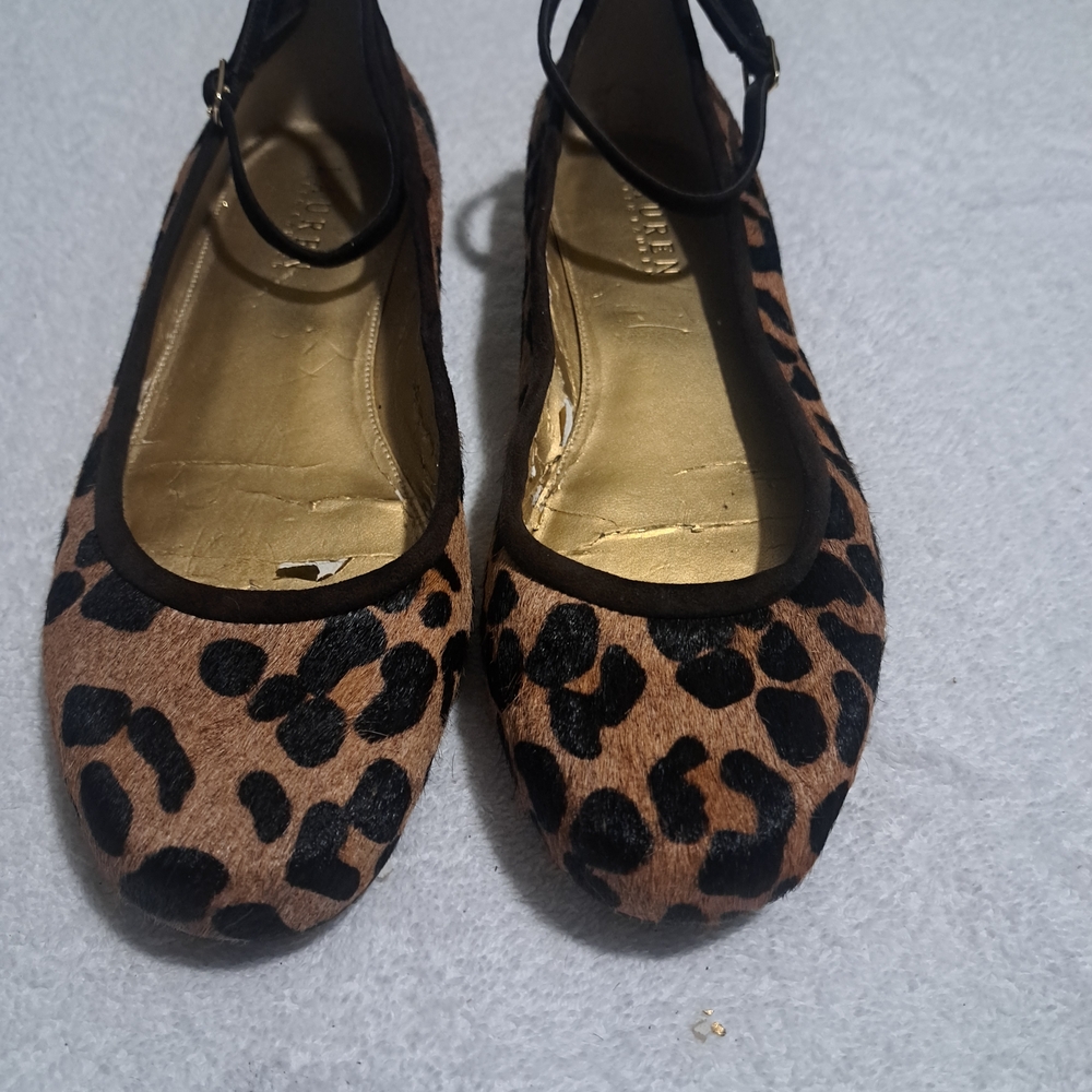Lauren Ralph Lauren Leopard Print Flats